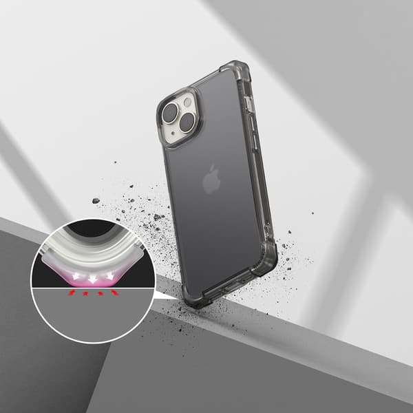 Slitesterkt og slitesterkt deksel til iPhone 14 Plus Fusion Bumper grå
