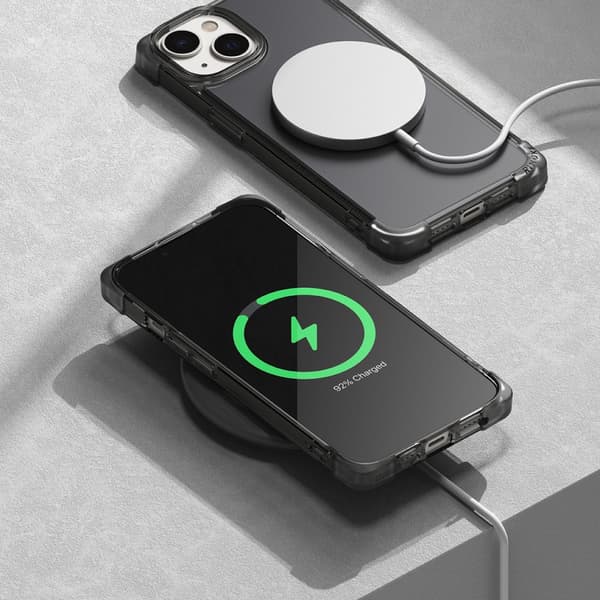 Slitesterkt og slitesterkt deksel til iPhone 14 Plus Fusion Bumper grå