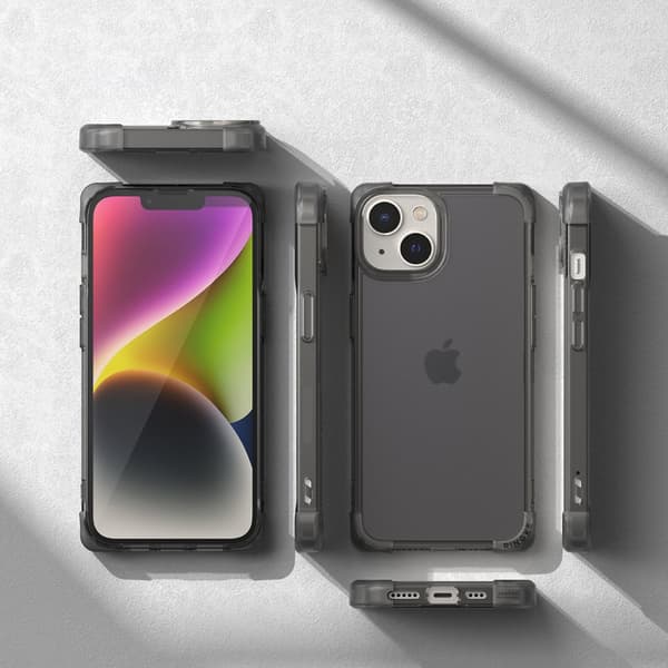 Slitesterkt og slitesterkt deksel til iPhone 14 Plus Fusion Bumper grå
