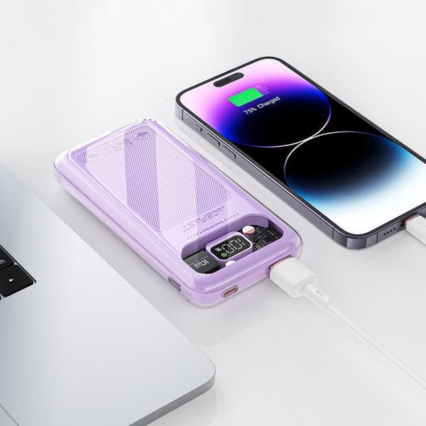 Powerbank 10000mAh Sparkling Series hurtigopladning 30W grøn