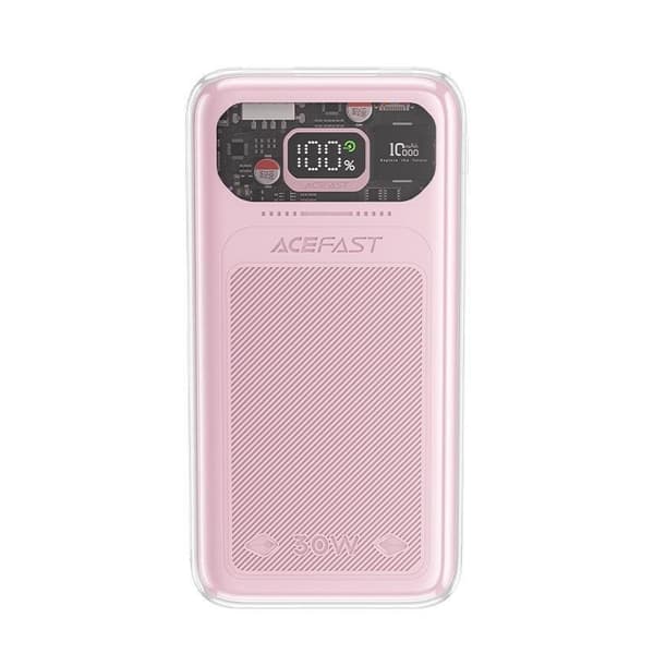 Powerbank 10000mAh Sparkling Series hurtigladende 30W rosa