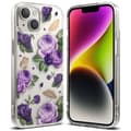Miniatyrbillede 1 af 8: Pansret cover med gelramme iPhone 14 Plus Fusion Design Purple Rose gennemsigtig