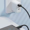 Miniatyrbilde 4 av 6: USB-A - USB-C-kabel med LED-skjerm 66W 6A 2m svart