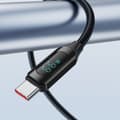Miniatyrbilde 6 av 6: USB-A - USB-C-kabel med LED-skjerm 66W 6A 2m svart