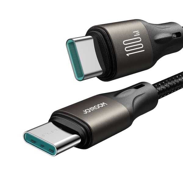USB-C 100 W Light-Speed ​​​​Series 1,2 m musta kaapeli