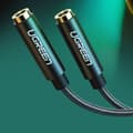 Miniatyrbillede 2 af 5: Audio splitter kabel minijack 3,5 mm - 2x minijack 3,5 mm 21cm sort