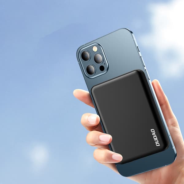 Powerbank 5000mAh magnetisk med MagSafe induktiv lader, svart