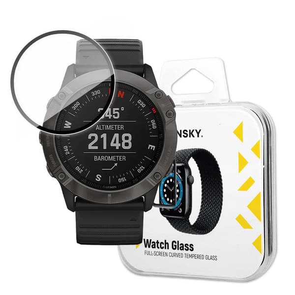 Hybrid beskyttelsesglass for Garmin Fenix 6 Pro svart