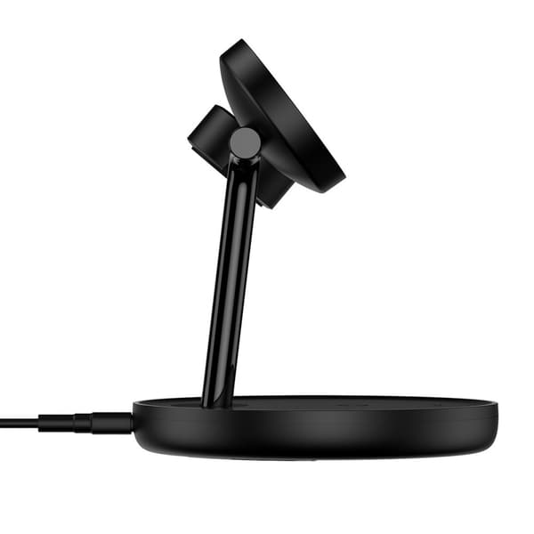 3-i-1-stativ induktiv lader for iPhone Apple Watch AirPods + USB-C-kabel 1m svart