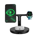 Miniatyrbilde 1 av 7: 3-i-1-stativ induktiv lader for iPhone Apple Watch AirPods + USB-C-kabel 1m svart