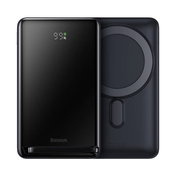 Powerbank 10000mAh med MagSafe 20W induktiv lader og Overseas Edition-stativ, blå
