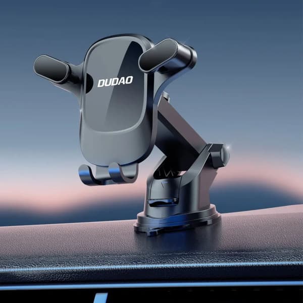 Biltelefonholder for cockpit, dashbord, svart