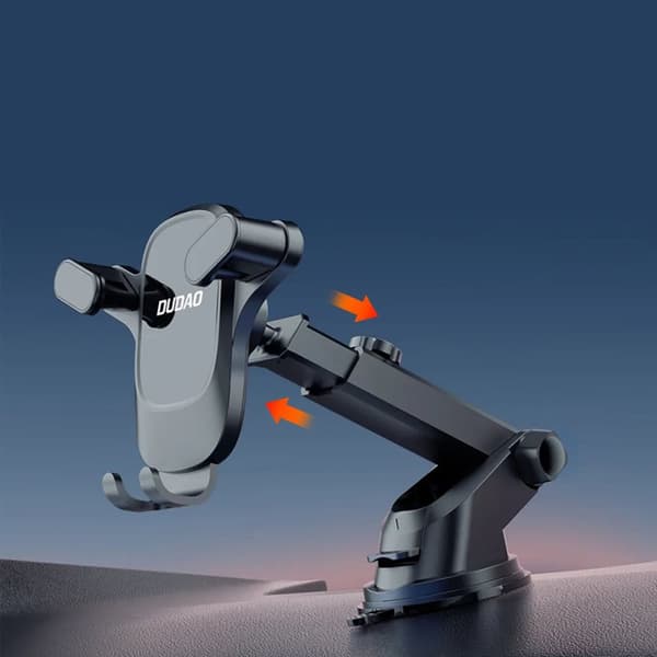 Biltelefonholder for cockpit, dashbord, svart