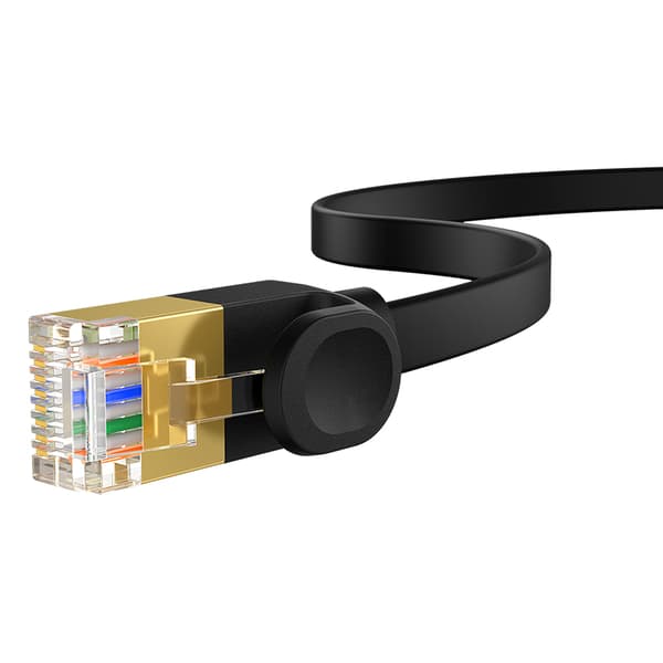 Nopea ohut RJ45 cat -verkkokaapeli. 7 10Gbps 2m musta