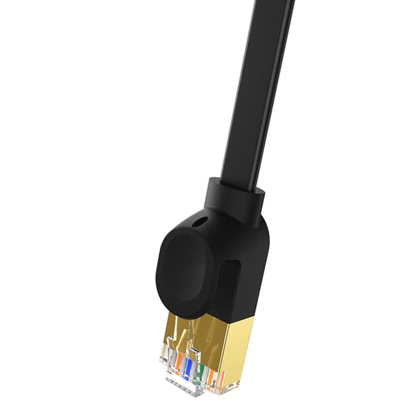 Nopea ohut RJ45 cat -verkkokaapeli. 7 10Gbps 2m musta