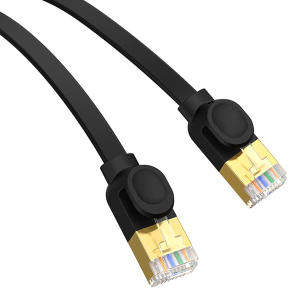 Nopea ohut RJ45 cat -verkkokaapeli. 7 10Gbps 2m musta