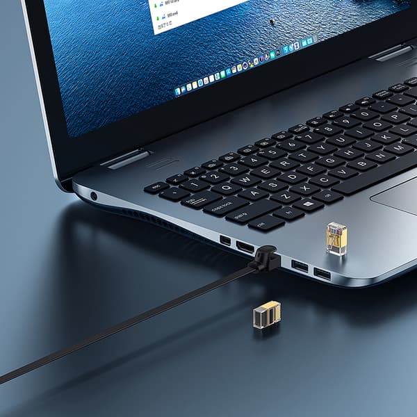 Nopea ohut RJ45 cat -verkkokaapeli. 7 10Gbps 2m musta