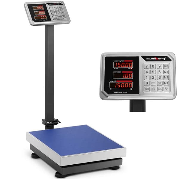 Lagerplattformvekt med LED-telling 40 x 50 cm 150 kg / 20 g