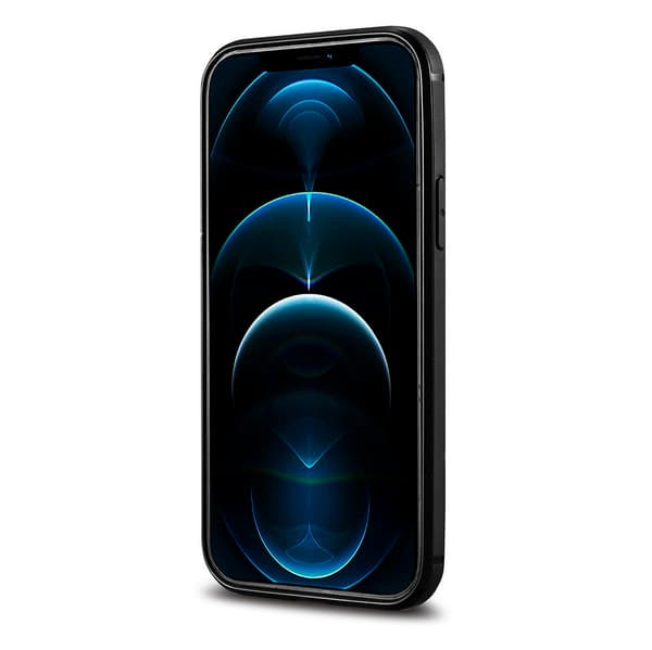 Cover betrukket med naturligt læder til iPhone 12 Pro Max Læderolievoks sort