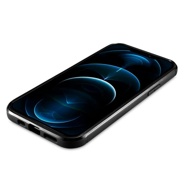 Cover betrukket med naturligt læder til iPhone 12 Pro Max Læderolievoks sort