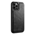 Miniatyrbillede 2 af 8: Cover betrukket med naturligt læder til iPhone 12 Pro Max Læderolievoks sort