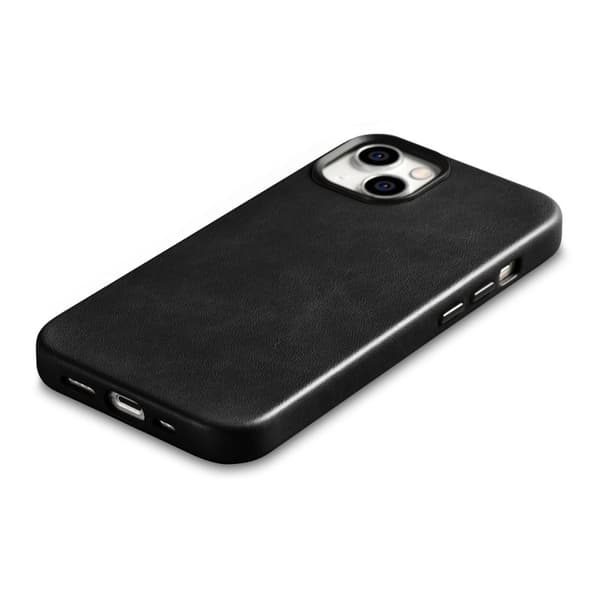 iPhone 14 Plus magneettinen nahkakotelo MagSafe Oil Wax Premium -nahkakotelolla, musta
