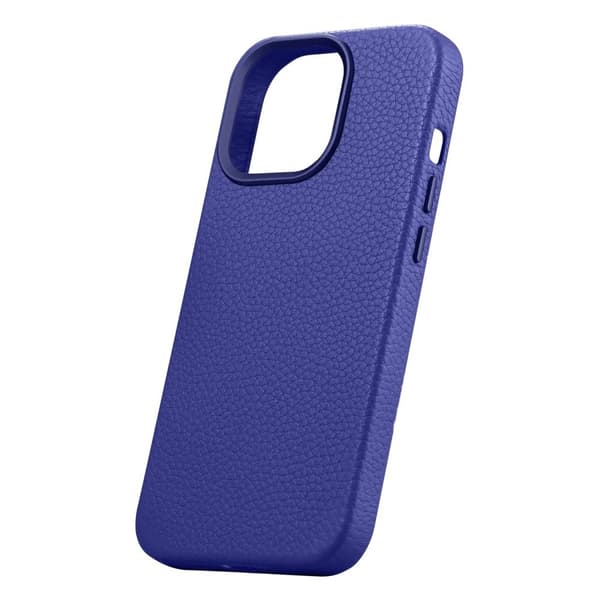 iPhone 14 Pro magnetisk læderetui med MagSafe Litchi Premium læderetui marineblå