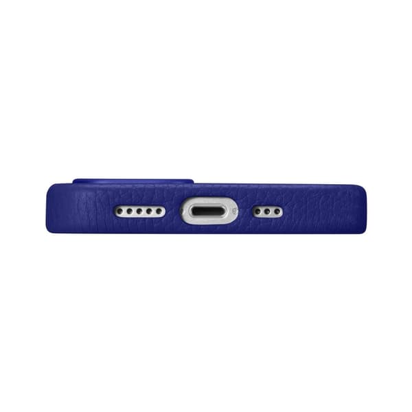 iPhone 14 Plus magnetisk læderetui med MagSafe Litchi Premium læderetui marineblå