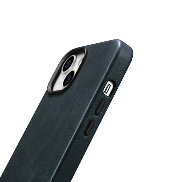 iPhone 14 Plus magnetisk læderetui med MagSafe Oil Wax Premium læderetui marineblå