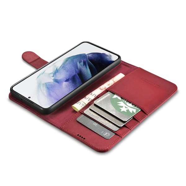 Læderpung etui til Galaxy S22+, bordeaux