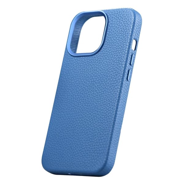 iPhone 14 Pro Max magneettinen nahkakotelo MagSafe Litchi Premium -nahkakotelolla sinisellä
