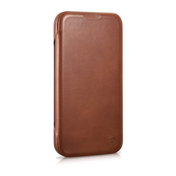 Lædercover til iPhone 14 Plus med magnetisk flip MagSafe CE Oil Wax Premium Læderbrun