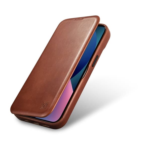 Lædercover til iPhone 14 Plus med magnetisk flip MagSafe CE Oil Wax Premium Læderbrun