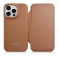 Miniatyrbilde 1 av 8: iPhone 14 Pro lærdeksel med klaff magnetisk MagSafe CE Premium Leather lysebrunt