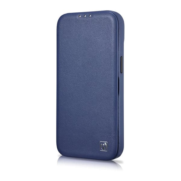Skinndeksel til iPhone 14 Pro Max med magnetklaff MagSafe CE Premium Skinn blå