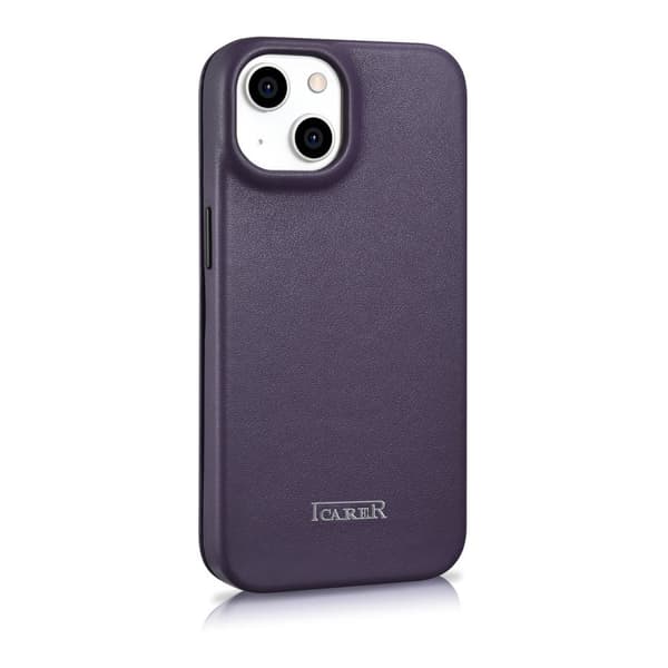 iPhone 14 Plus Magnetic Flip Case MagSafe CE Premium Læder lilla