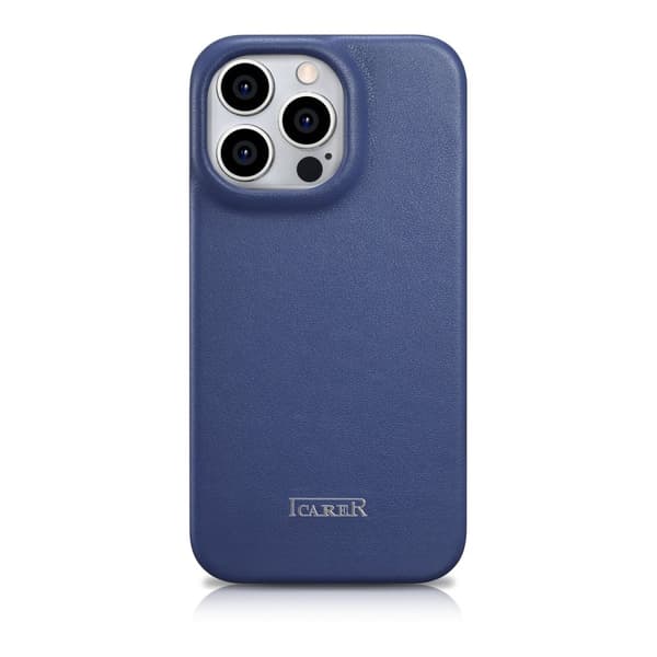 iPhone 14 Pro magnetisk flip-deksel MagSafe CE Premium Leather marineblå