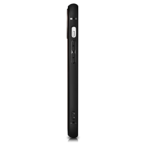 Etui dækket med naturligt læder til iPhone 14 Plus Læderolievoks marineblå