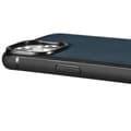 Miniatyrbillede 6 af 7: Etui dækket med naturligt læder til iPhone 14 Plus Læderolievoks marineblå