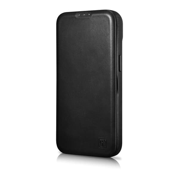 iPhone 14 Plus Magnetic Flip Case MagSafe CE Oil Wax Premium Læder Sort