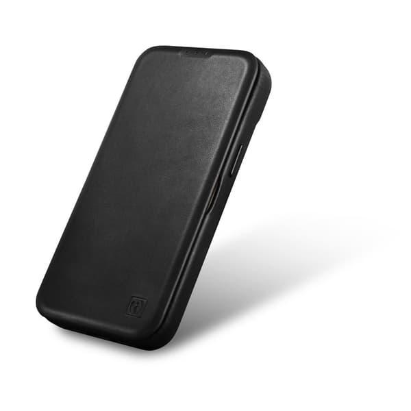 iPhone 14 Plus Magnetic Flip Case MagSafe CE Oil Wax Premium Læder Sort