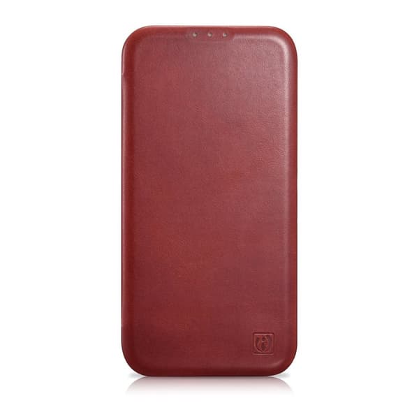 iPhone 14 Plus Magnetic Flip Case MagSafe CE Oil Wax Premium Læder Burgundy