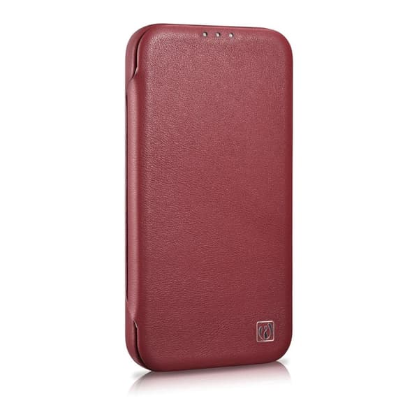 iPhone 14 Pro magnetisk flip cover MagSafe CE Premium Læder bordeaux