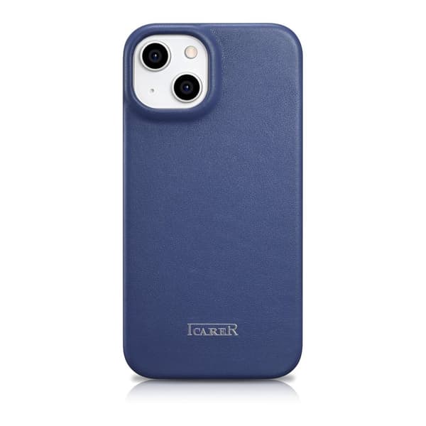 iPhone 14 Plus magnetisk flip cover MagSafe CE Premium Læder blå