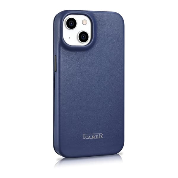 iPhone 14 Plus magnetisk flip cover MagSafe CE Premium Læder blå