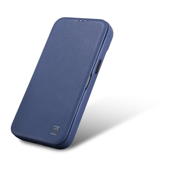 iPhone 14 Plus magnetisk flip cover MagSafe CE Premium Læder blå