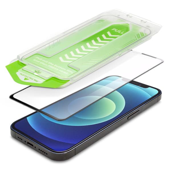 9H härdat glas med monteringsram för iPhone 14 Premium Glass svart