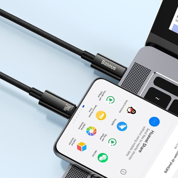 Tungsten Gold USB-C kabel 480Mb/s 240W 2m sort