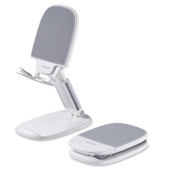 Sammenfoldelig stander til telefon, tablet 4-12,9'', højdejusterbar, hvid