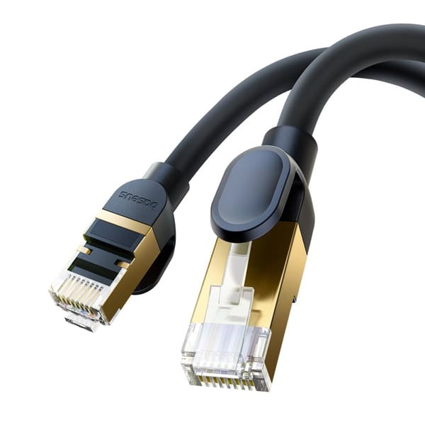 RJ45 Ethernet High Speed ​​​​Cat.8 40 Gbps LAN LAN-kabel 5m sort